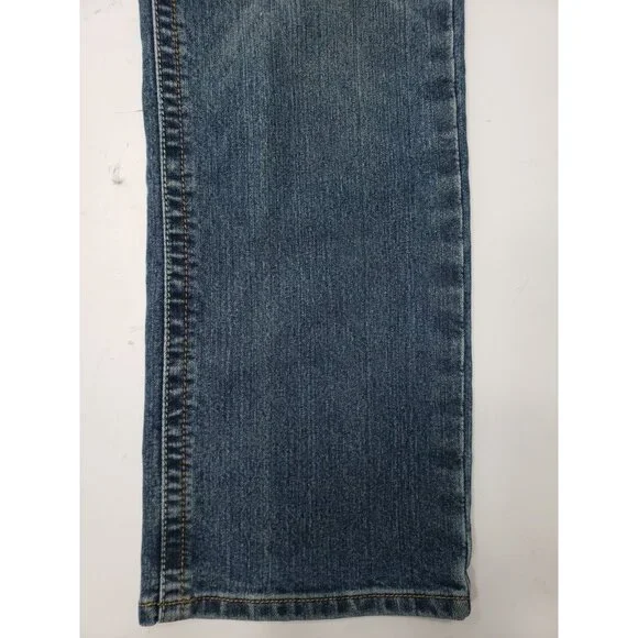 Ariat Men’s M4 Low Rise Dark Wash Denim Blue Boot Cut Jeans Size 34/34 MX12FA16 - Picture 10 of 16